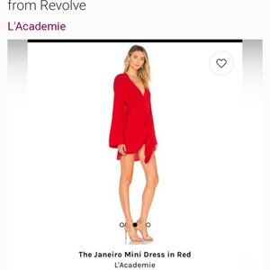 The Janeiro Mini Dress in Red  L'Academia from Revolve NWOT XS